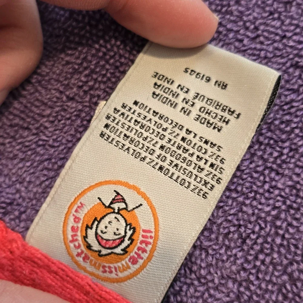 Vtg Little Miss Matched‎ Purple Towel Stars Celestial Bath Decor